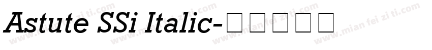 Astute SSi Italic字体转换